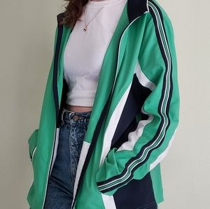 Vintage Light Weight Jacket size XL (green, white, navy)
